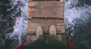 Feet above water